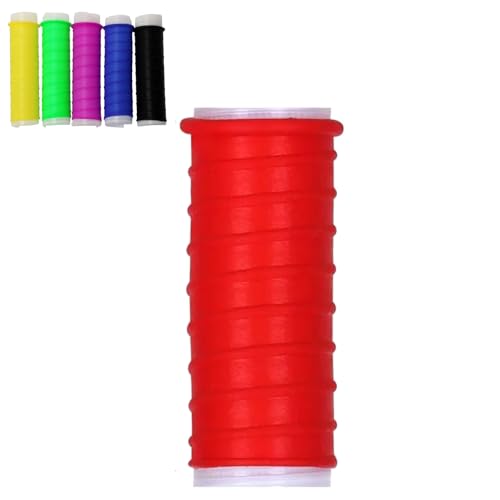CRTZHA Cold Shrink Handle Wrap, Rubber Cold-Shrink Handle Wrap Non-slip Waterproof, For Fishing Rods, Rackets Tools (Red,L: 4.7 D: 1.57)