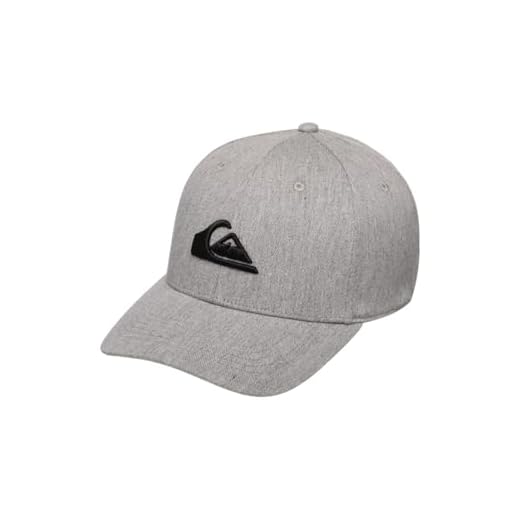 Quiksilver - Decades Gorra con cierre ajustable a presión para Adulto, Color Light Grey Heather, Talla única
