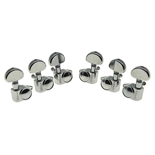 Wilkinson 3X3 Roto Style Full Size Sealed Guitar Tuners Tuning Keys Pegs Guitar Machine Heads Fits Usa Les Paul Or Acoustic Guitars Chrome #TOP1