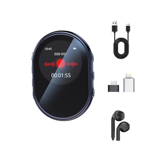 64GB AI Intelligent Digital Voice Recorders Recorder with Playback，Voice-Activated Voice Noise Reduction Recording Device, Timed Recording, Conference/Lecture/Classroom Learning, Portable Gifts