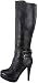 Women's Knee High Stiletto High Heel Platform Buckle Boots in Black, Tan, Brown