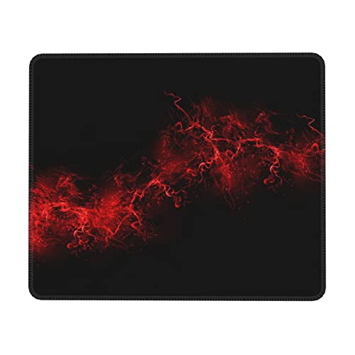 DANLIM Explosion Burst - Alfombrilla de mouse roja y negra de 7 x 8.6 pulgadas con base de goma antideslizante, materiales duraderos para mouse inalámbrico, computadoras portátiles y oficina