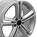 OE Wheels LLC VW18-18080-5112-45S Silver Wheel Painted (18 x 8. inches /5 x 112 mm, 45 mm Offset)