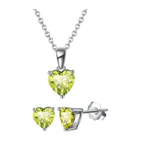 Heart Birthstone Pendant and Earring Set Cover