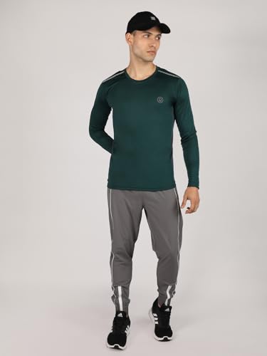 Image of CHKOKKO Gym T Shirts for Men Workout Solid Quick Dry Sports Men T-Shirts Breathable Lightweight Full Sleeve Regular Fit Round Neck Running Stylish Tshirt for man