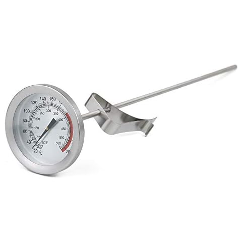Foedo 12inch Kitchen Thermometer, Big Screen Instant Read (50℉ to 550℉), Adjustable Clip for Milk, Coffee, Turkey, BBQ, Gril Cover
