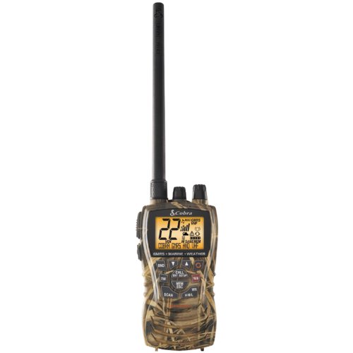 Cobra MR HH450 CAMO Handheld Floating VHF Radio – 6 Watt, All-Terrain, Submersible