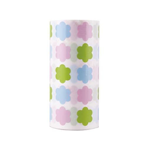 APLI Kids 19236 Roll of Multi-Coloured Pastel Flowers Stickers with Permanent Adhesive, Ideal for Schools/Nursery or Children's Workshops.