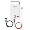 CAMPLUX Tankless Water Heater Propane, 2.64 GPM Portable Outdoor Water Heater, Compact Design with Carry Handle, 3 Seconds Instant Hot Water, LCD Display, Easy Operation for Camping, RV, Off-Grid ?