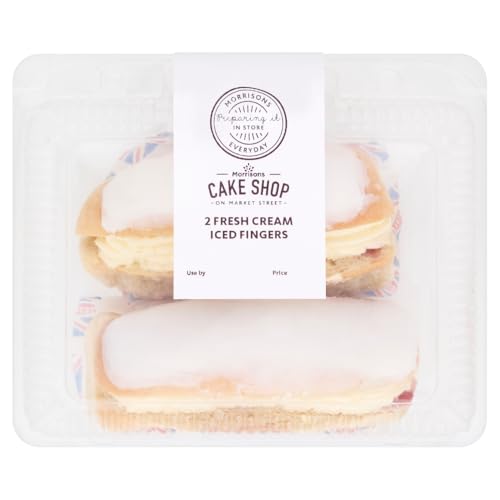 Morrisons Cake Shop Fresh Cream Iced Fingers 2 Pack