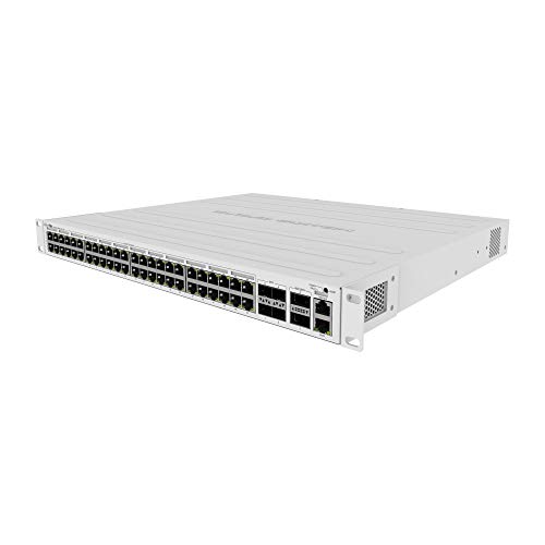 Image of MikroTik CRS354-48P-4S+2Q+RM Switch has 48 x 1G RJ45 Ports and 4 x 10G SFP+ Ports. 2 x 40G QSFP+ Ports for Extremely Fast Fiber Connections or Linking with Other 40 Gbps Devices
