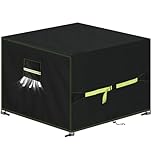 VDISRR Copertura Tavolo Esterno Impermeabile 150x150x75cm, 420D Resistente Tessuto Oxford Copertura Per Mobili da Giardino con Sfiato d'Aria Telo Esterno Antivento, Anti-UV, Antipolvere