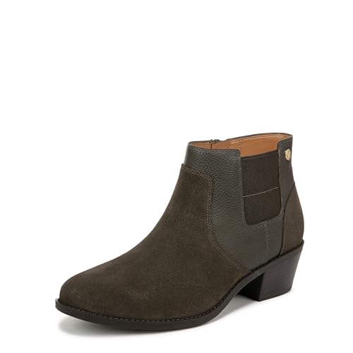 Image of Vionic Women's Ankle Bootie Finn - Comfortable Short Boots with Zipper Closure and Built in VIO Motion Technology, Providing Arch Support, Stability, Flexibility, and Cushioning, Sizes 5-12