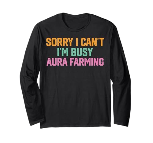 Funny Aura Farming Funny Meme for Aura Farmer Boys Long Sleeve T-Shirt