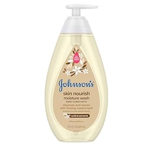 Johnson’s Skin Nourishing Moisture Baby Body Wash With Vanilla & Oat Scents, Hypoallergenic & Tear Free Baby Bath Wash, Paraben-, Dye-, Sulfate & Phthalate-Free, 20.3 fl. oz