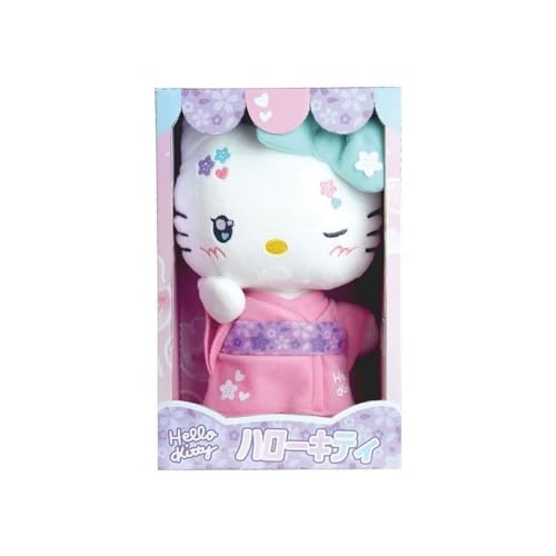 JEMINI | Peluche Hello Kitty Kimono Kawaï | 22 Cm | Finition Douce | Licence Officielle | Design Japonais | Livrée en Boîte | Jouet Collectible | Idée...