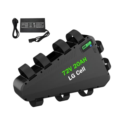 72V 20Ah Dreieck-Lithium-Akku für 3000W Motor, 70A BMS, 6A Ladegerät