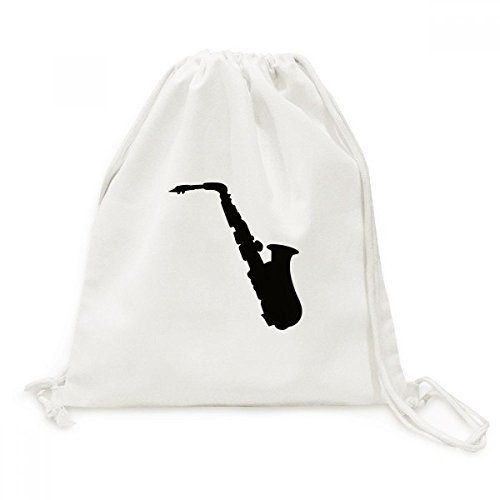 Sac à dos cordon en toile motif musique classique et saxo pour vos voyages