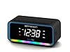 Emerson CKS1401 Smartset AM/FM Dual Alarm Clock Radio with 0.9” White LED Display with 4-Level Dimmer Control, USB-C Charging, and 2-Level Multi-Color LED Decor