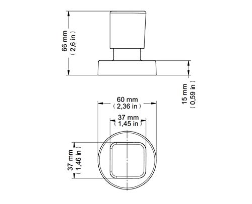 Acabamento Registro DocolBase Geniux Flex 1/2'', 3/4'' 1'' Cromado