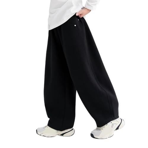 Générique Survetement Enfant Garcon Baggy - Pantalon Jogging Large avec à Taille Haute Sweatpants avec Elastique et Poches Automne Pants de Patinage Cargo...