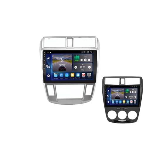 Radio de Coche 2 DIN con Android Carplay, estéreo, Compatible con Honda City 2008-2013, autorradio Multimedia.(AT 4core 2-32G)