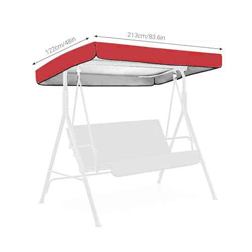 Toldo de repuesto para columpio jardín impermeable de 84x48 pulgadas 3