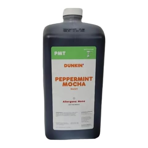 Dunkin Donuts Peppermint Mocha Sauce-Swirl-Syrup 64 Oz Jug (No Pump) Cover