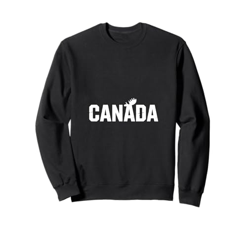 Pullover mit Elch Motiv 30 Kanada Elch Motiv Canada Reise Natur Wildnis Sweatshirt