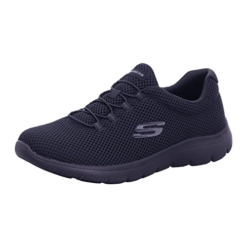 Skechers Summits Lite, Zapatillas Mujer, Black Mesh Black Trim, 41 EU