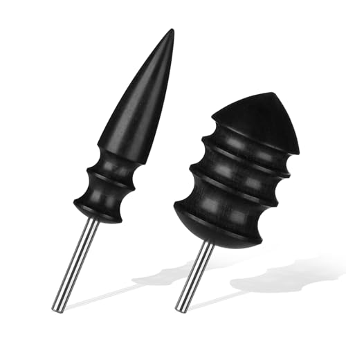 2PCS Leather Burnisher Bits Leather Working Tools Leather Edge Burnish Kit Wood Leather Edge Burnisher Tool for Burnishing Leather Craft Hand Making