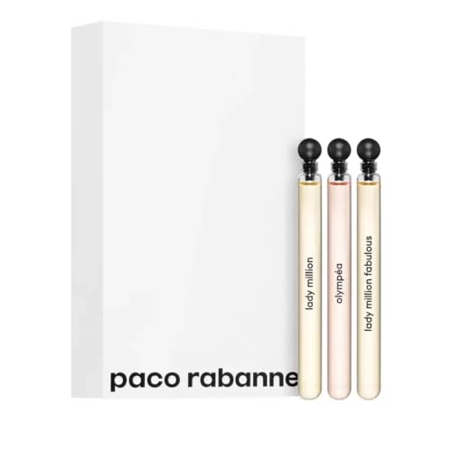 Paco Rabanne Women's Miniature Perfume Set, 3 x 4ml EDP, Lady Million, Lady Million Fabulous, Olympea
