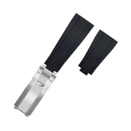 Correa de fluororubber de 22mm con extremo plano para reloj de buceo 7