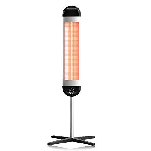 Heizstrahler Infrarot 2500 Watt, Tragbarer Heizung mit Fernbedienung, Elektrisch Heizgeräte Leise Elektroheizung, 10 Heizstufen für Wohnräume