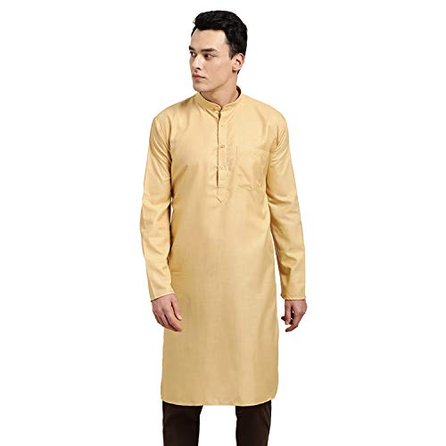 Image of SOJANYA Men's Cotton Straight Fit Casual(Since 1958 Solid Kurta Crafted for Elegance
