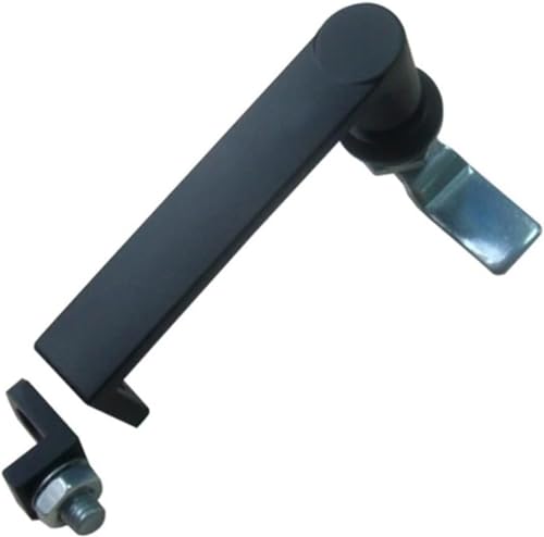 TANFEI Distribution Box Lock with Padlock Hole, Electric Cabinet Box Lock, Industrial Cabinet Lock, MS868 Cabinet Handle Lock (1 Pack), Black