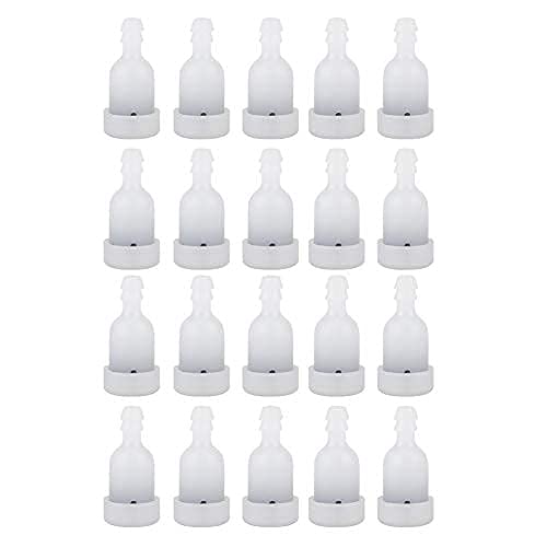 20Pcs Fuel Line Vent Breather, Trimmers Fuel Line In Tank Vent for All Echo Equipment, Grommet Trimmers Weeds Cleaner Patio Garden Replacement Supplies Kit, Breather Valves for Echo Chainsaw, White
