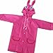 GLOGLOW Drying Supplies Cartoon Animal Design, Lightweight 200g, Adjustable Collar, for Outdoor Activities Children's Raincoat, Nan (Pink)