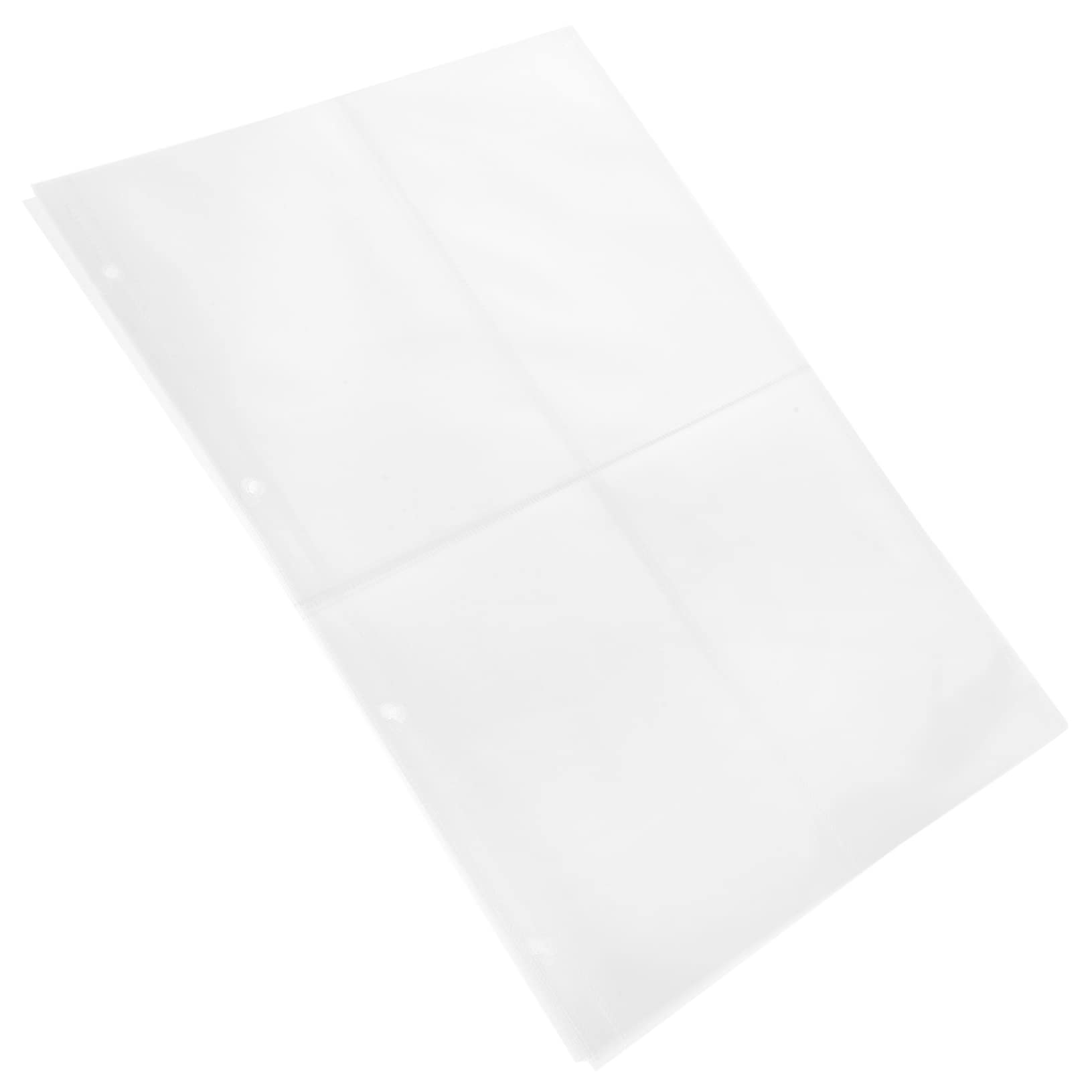 Happyyami 60stücke Klarsichthüllen Für Transparente Sammelblätter Mit Fächern Praktische Schutzseiten Für Postkarten Und Sammlerstücke Für Binder Und Alben