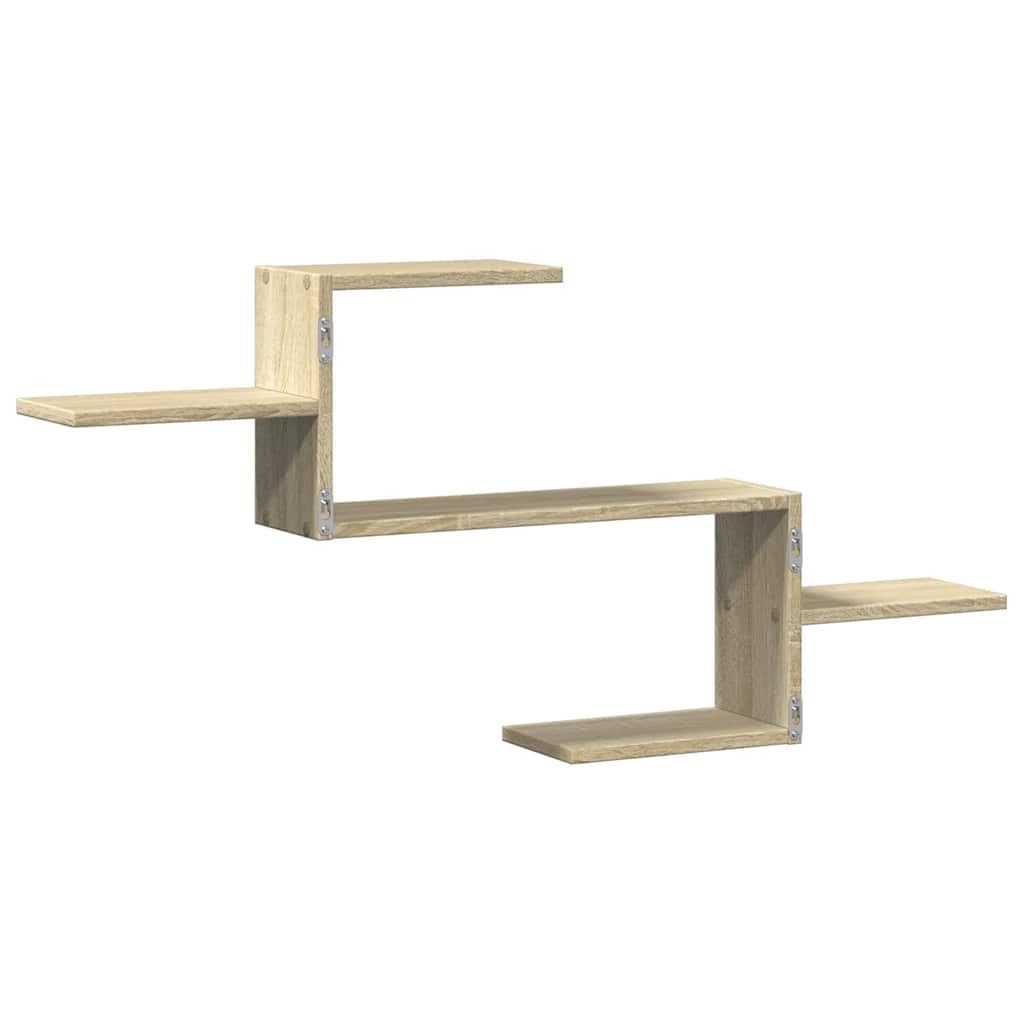 Estantería de pared de roble Sonoma de madera de 104 x 15 x 49 cm, con espacio de almacenamiento para salón, dormitorio, cocina, oficina y pasillo para un elegante estante y orden