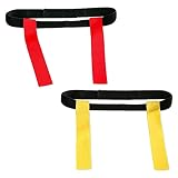 Sport-Thieme Flag Football Set | 5 Gürtel mit 10 Flaggen für Flagfootball | In Rot oder Blau Klettverschluss | Länge: 110 cm | Markenqualität