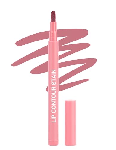 Erinde Lip Contour Lip Stain, Lip Liner Stain Long-Lasting Waterproof, Smudge Proof Transfer-Proof Lipstain Pen Lip Tint Marker, Vegan & Cruelty-Free Formula, 02#