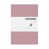 PAPERIDEAS ノート A5 ソフトカバー 軽量・180度開き・目次・ページ番号付き 新モランディカラー (ドット, フローズンベリー)