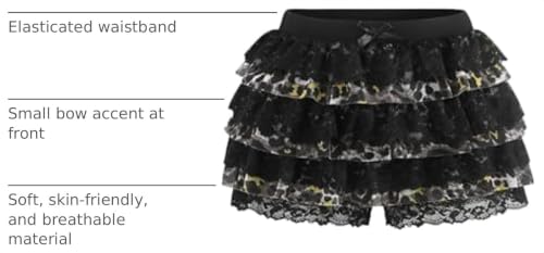 Image of Women Y2K Lace Multi-Layered Bloomers Lolita Ruffle Shorts Cute Mini Skirt