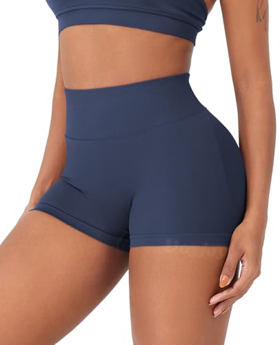 Image of VOYJOY Women Workout Impact Shorts 2.5 inch / 3.6 inch / 4.5 inch / 6 inch Scrunch Butt Booty | Tummy Control, High Waisted, Bike Short, Gentle Compression, for Women