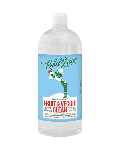 Rebel Green Fruit and Veggie Wash, Natural Fruit and Vegetable Produce Cleaner