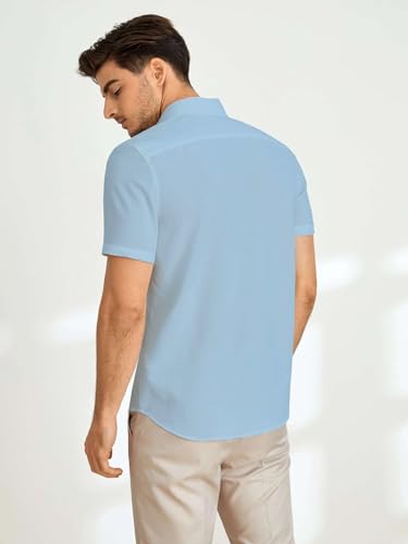 Image of TAGDO Men's Casual Shirt|| Solid Shirt|| Half Sleeve (5160)