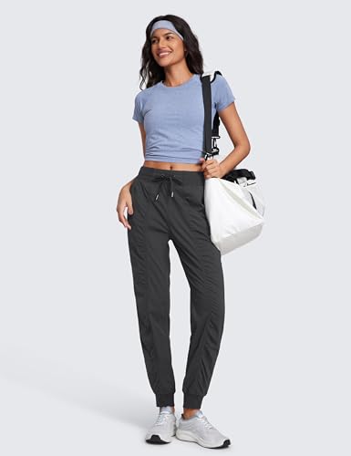 Image of CRZ YOGA Ease Line Joggers 26 inch /28.5 inch /30.5 inch | Casual, Lightweight, Ruched Design, Pockets, for Women