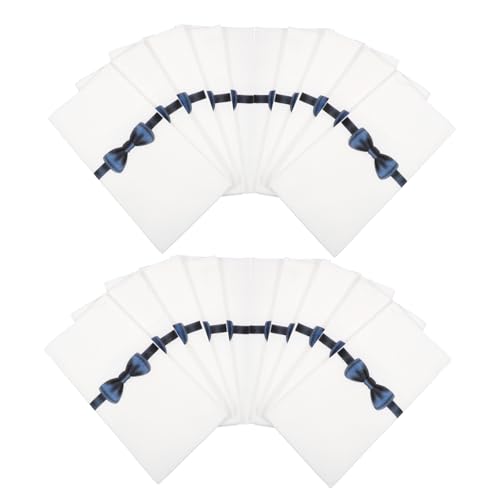 Alipis 50pcs Blue Napkins Wedding Napkins Disposable Paper Pocket Cutlery Wrapping Elegant Tableware for Hotel Restaurant