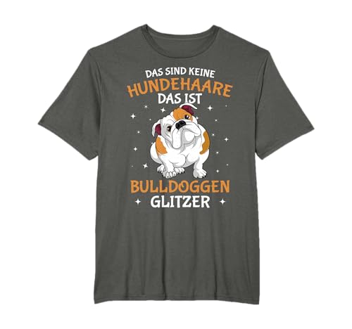 Englische Bulldogge & Hunde Geschenke Englische Bulldogge Glitzer Hundehalter Frauchen Hunde T-Shirt